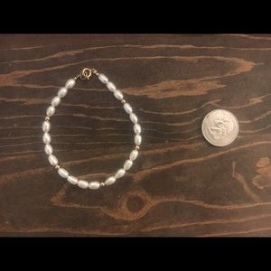 Pearl and Gold Bead Bracelet